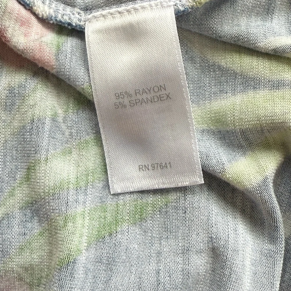 J.Jill Sleeveless Midi Blue Dress with Tropical Floral Design XL - Picture 9 of 11